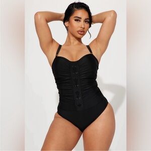 Nicole Miller Studio One Piece Corset Swimsuit